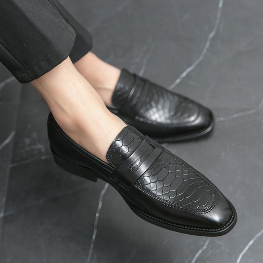 Zapatos Casuales de Cuero Estilo Británico-Coreano Sin Cordones - Image 2