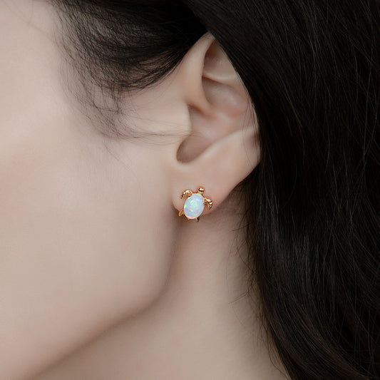 Aretes de Tortuga Ópalo Sintético - Colección Ocean Series - Image 2