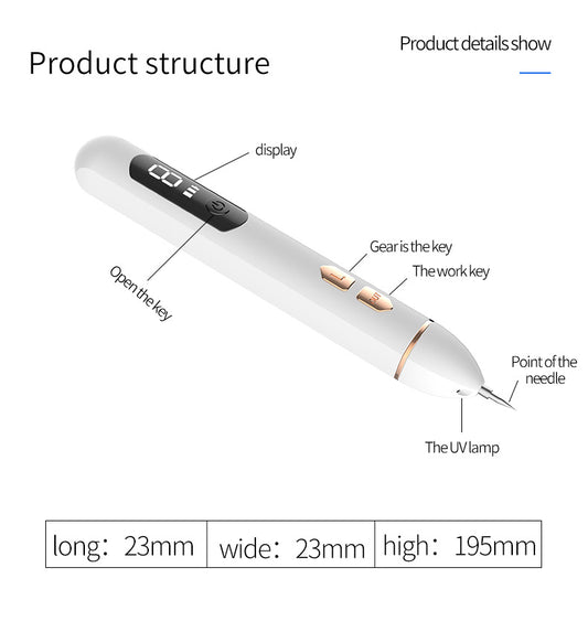 Bolígrafo Láser LCD para Eliminar Pecas y Lunares - Image 2