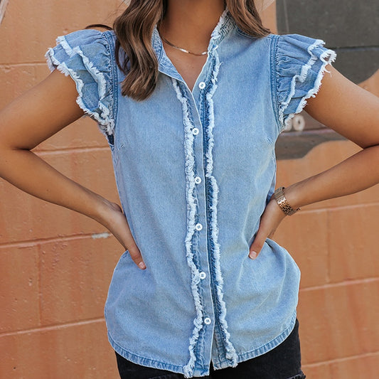 Camisa Casual de Manga Corta con Múltiples Hebillas - Image 2