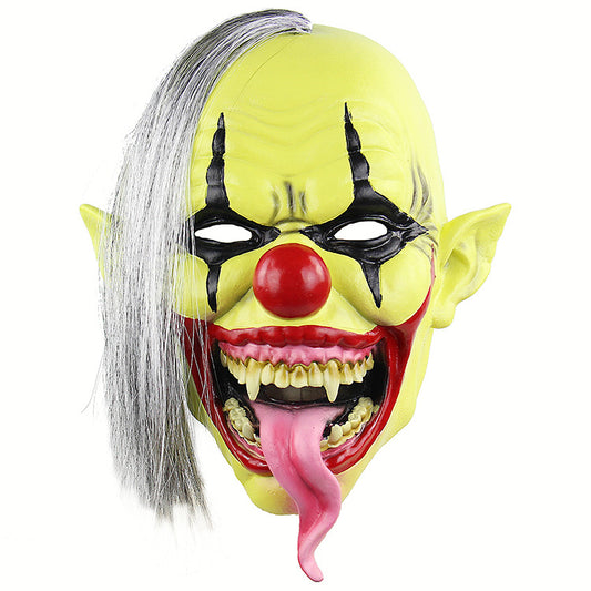 Máscara de Payaso Verde Terrorífico - Látex Premium para Halloween y Navidad - Image 2