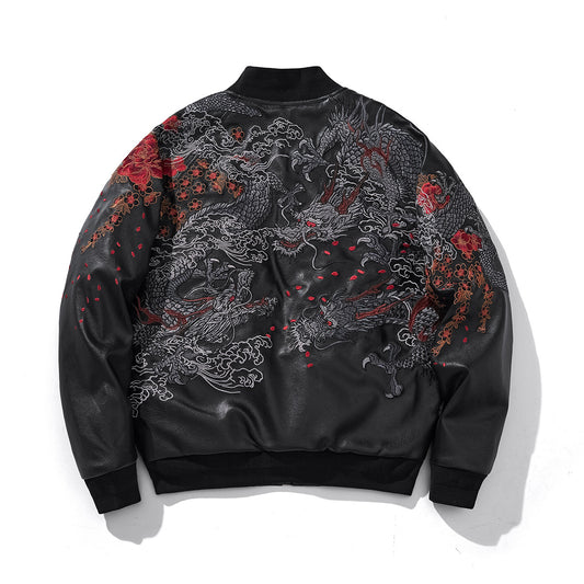Chaqueta Acolchada de Algodón Grueso con Bordado de Dragón Chino - Image 2