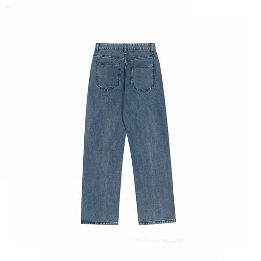 Jeans Desgastados con Letras Estampadas de la Calle - Image 2
