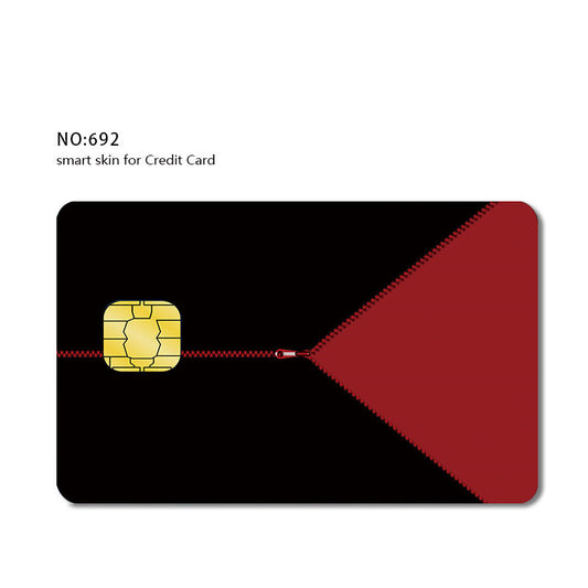 Black credit card skin with a crocodile texture and a gold EMV chip cutout, labeled "smart skin for Credit Card." - Image 2