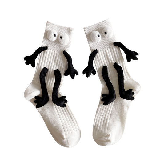Calcetines Cortos de Algodón Puro con Muñeca Adorable - Diseño para Parejas - Image 2