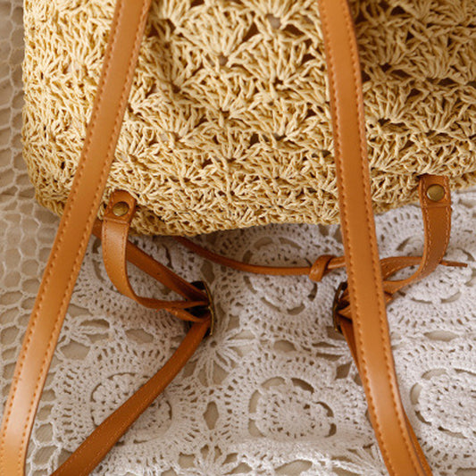Bolsa de Playa Tejida en Paja Natural - Image 2