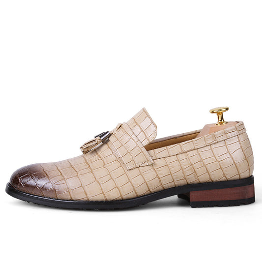 Zapatos de Cuero Estilo Coreano con Punta y Borla para Hombre - Image 2
