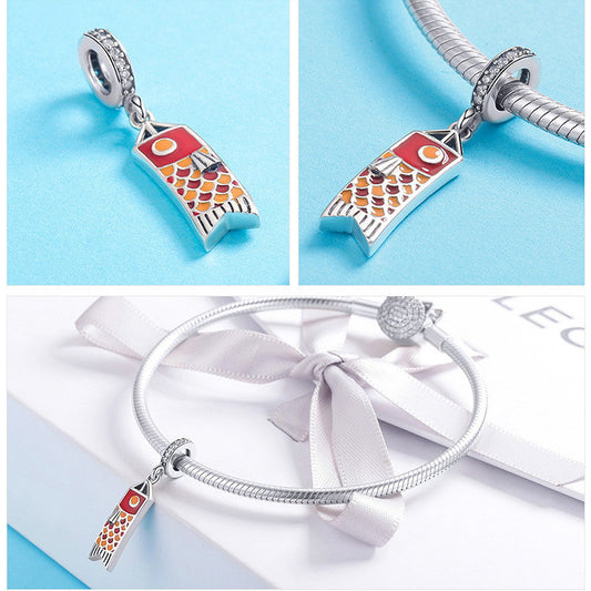 Accesorios de Bandera Koi Rojo con Cuentas Puras - Image 2