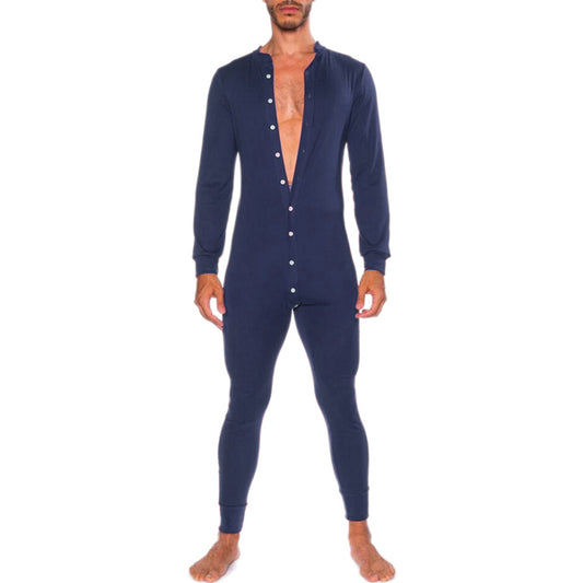 Jumpsuit Entallado de Color Liso para Casa y Relajación - Image 2