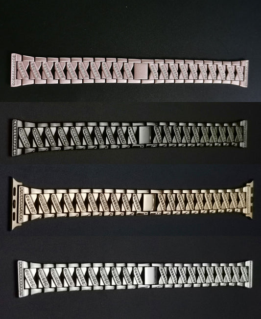 Correa Metálica de Diamantes para Apple Watch - Elegancia y Estilo - Image 2