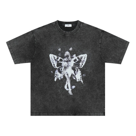 Camiseta Retro Vintage Estampada Holgada Unisex - Image 2