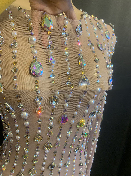 Vestido Corto de Fiesta con Brillantes para Cumpleaños - Image 2