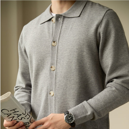 Suéter Tejido Casual Versátil de Manga Larga para Hombre - Image 2