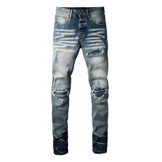 Jeans Slim Fit para Hombre con Detalles Rotos - Image 2