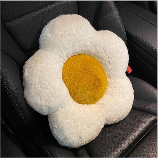 Cojín de Memoria Floral con Pelaje de Conejo Sintético - Cómodo Soporte para Cadera - Image 2