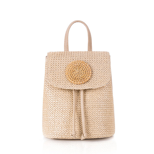 Mochila Crossbody Tejida con Detalles en Cuero PU - Image 2
