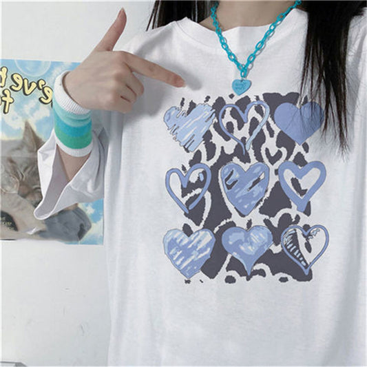 Camiseta Estampada de Algodón Suelta para Mujer - Image 2
