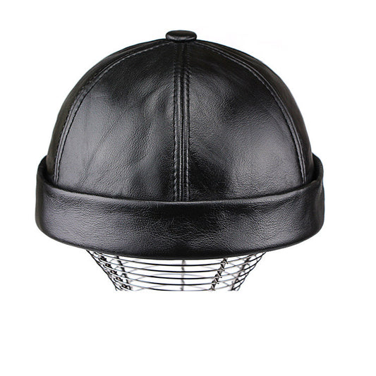 Gorro de Cuero Térmico para Hombre - Diseño Clásico sin Visera - Image 2