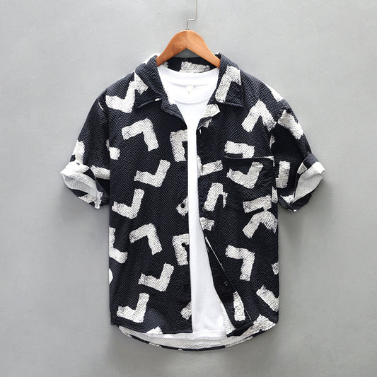 Camisa Casual de Manga Corta para Hombre - Comodidad de Verano - Image 2