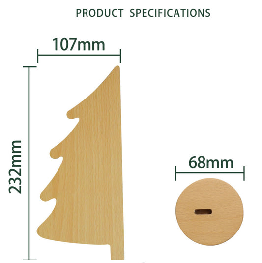 Lámpara LED de Árbol Navideño Plegable de Madera con Luces Coloridas - Image 2