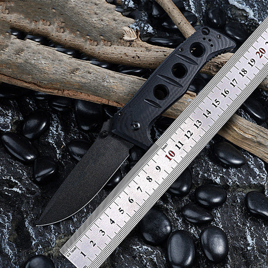 Cuchillo Plegable Táctico D2 con Mango G10 y Soporte de Espalda - Image 2