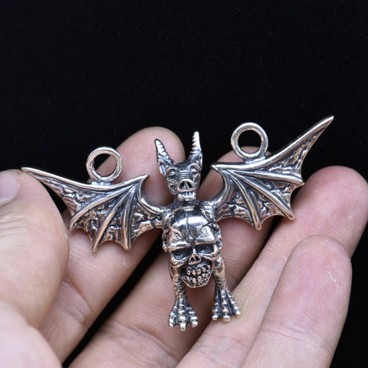 Dije Cráneo de Pterosaurio Vintage en Plata 925 - Image 2