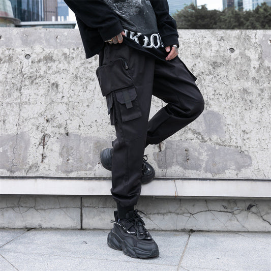 Pantalones Overol Hombre Otoño Sueltos Multibolsillos Ajuste Tobillo - Image 2