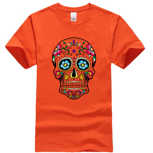Camiseta Casual Estampado Calavera Manga Corta - Image 2