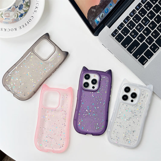 Funda para Celular con Orejas de Gato 3D y Purpurina Epoxi - Image 2