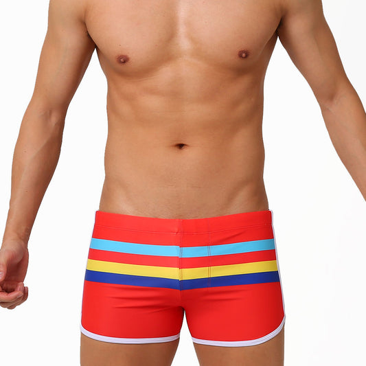 Shorts Deportivos Hombre con Rayas Coloridas y Corte Moderno - Image 2