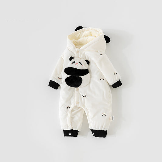 Pijama Infantil Estilo Panda Rojo Acolchado Manga Larga - Image 2