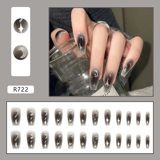 Uñas Postizas Plateadas Estilo Dark Hot Girl Instagram - Image 2