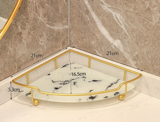 Repisa Triangular de Lujo para Baño - Organizador de Vanidad - Image 2