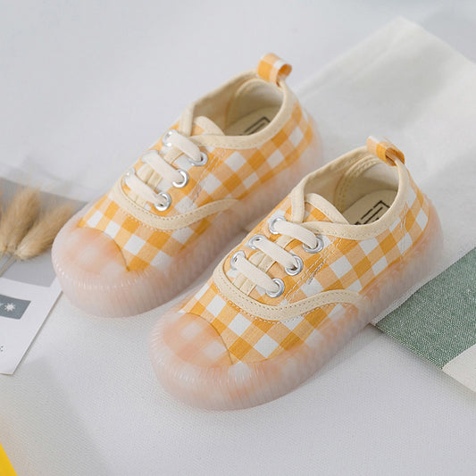 Zapatos de Lona a Cuadros con Elástico para Niños - Image 2
