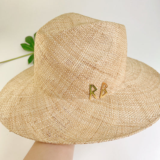 Sombrero de Paja Dorado para Mujer - Estilo Verano Elegante - Image 2