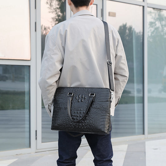 Maletín Ejecutivo para Hombre con Patrón Cocodrilo - Bolsa de Negocios y Computadora - Image 2