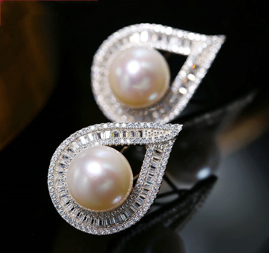 Aretes de Perla de Agua Dulce Grano Grande - Image 2