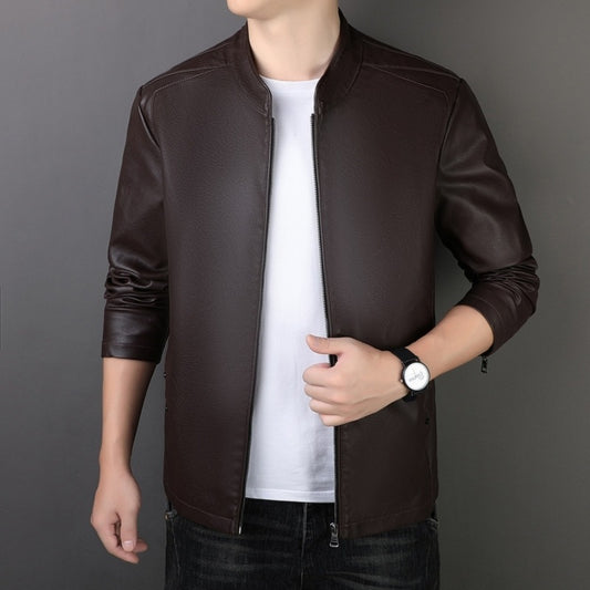 Chaqueta de Cuero PU para Hombre - Estilo Urbano Moderno - Image 2