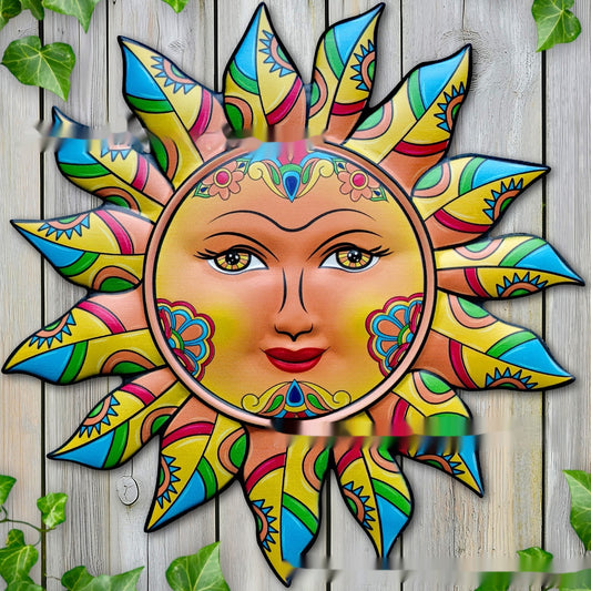 Decoración de Pared Sol de Hierro - Adorno Metálico para Jardín e Interiores - Image 2
