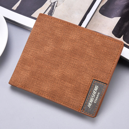 Billetera Delgada Casual para Hombre con Patrón Canvas - Image 2