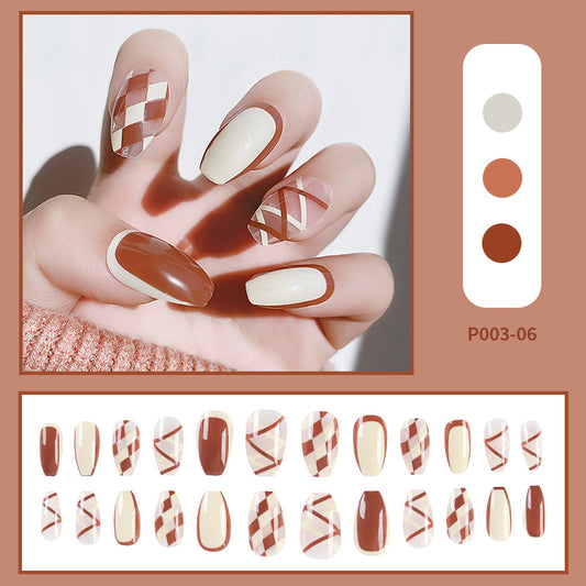 Gel de Uñas Efecto Cuadrícula y Líneas Geométricas - Image 2