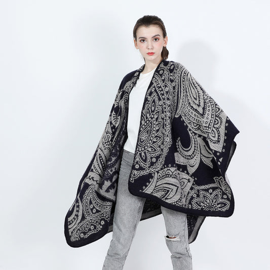 Bufanda Capa de Cachemira para Mujer - Abrigo Versátil Otoño Invierno - Image 2
