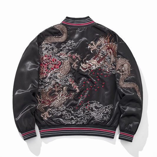 Chaqueta Bordada de Dragón Volador y Nubes de Buen Augurio - Image 2