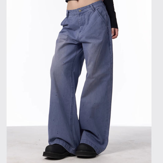 Pantalones Cargo Rectos Anchos para Mujer - Estilo Retro Casual - Image 2