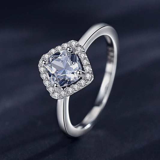 Anillo de Diamante Simulado Estilo Influencer - Anillo de Boda Elegante - Image 2