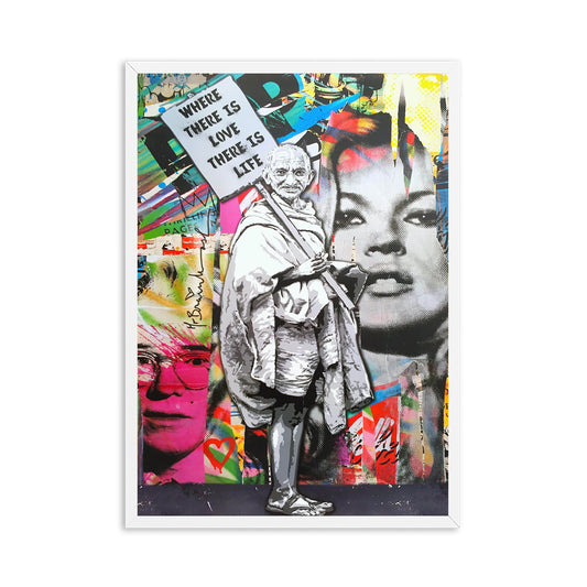 Cuadro Mural Graffiti Banksy Óleo Digital para Sala y Dormitorio - Image 2