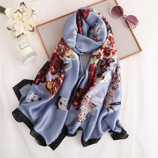 Elegante Pañoleta de Seda Sintética para Mujer - Chal Fresco y Versátil - Image 2