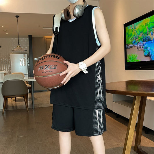 Conjunto Deportivo Hombre Camiseta Chaleco Ice Silk Secado Rápido - Image 2