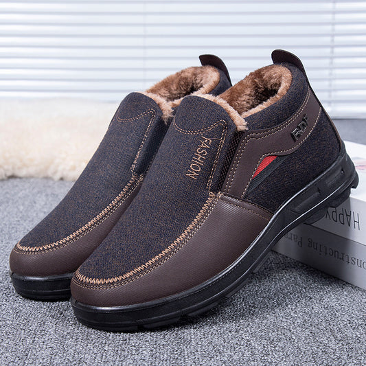 Zapatos de Tela Tradicionales Beijing para Hombre con Forro Cálido - Image 2