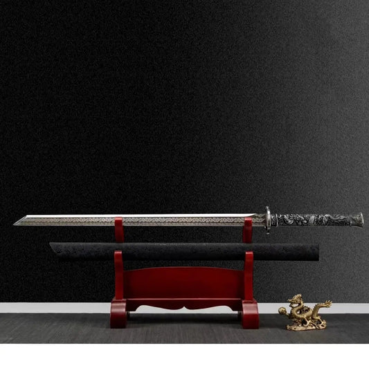 Espada Horizontal Xiaolong Dinastía Tang - Acero Manganeso Alto para Coleccionistas - Image 2